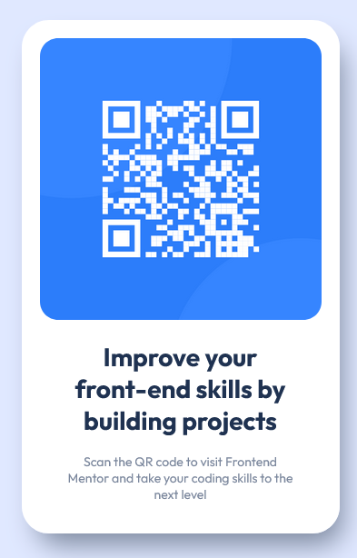 Screenshot of QR code component